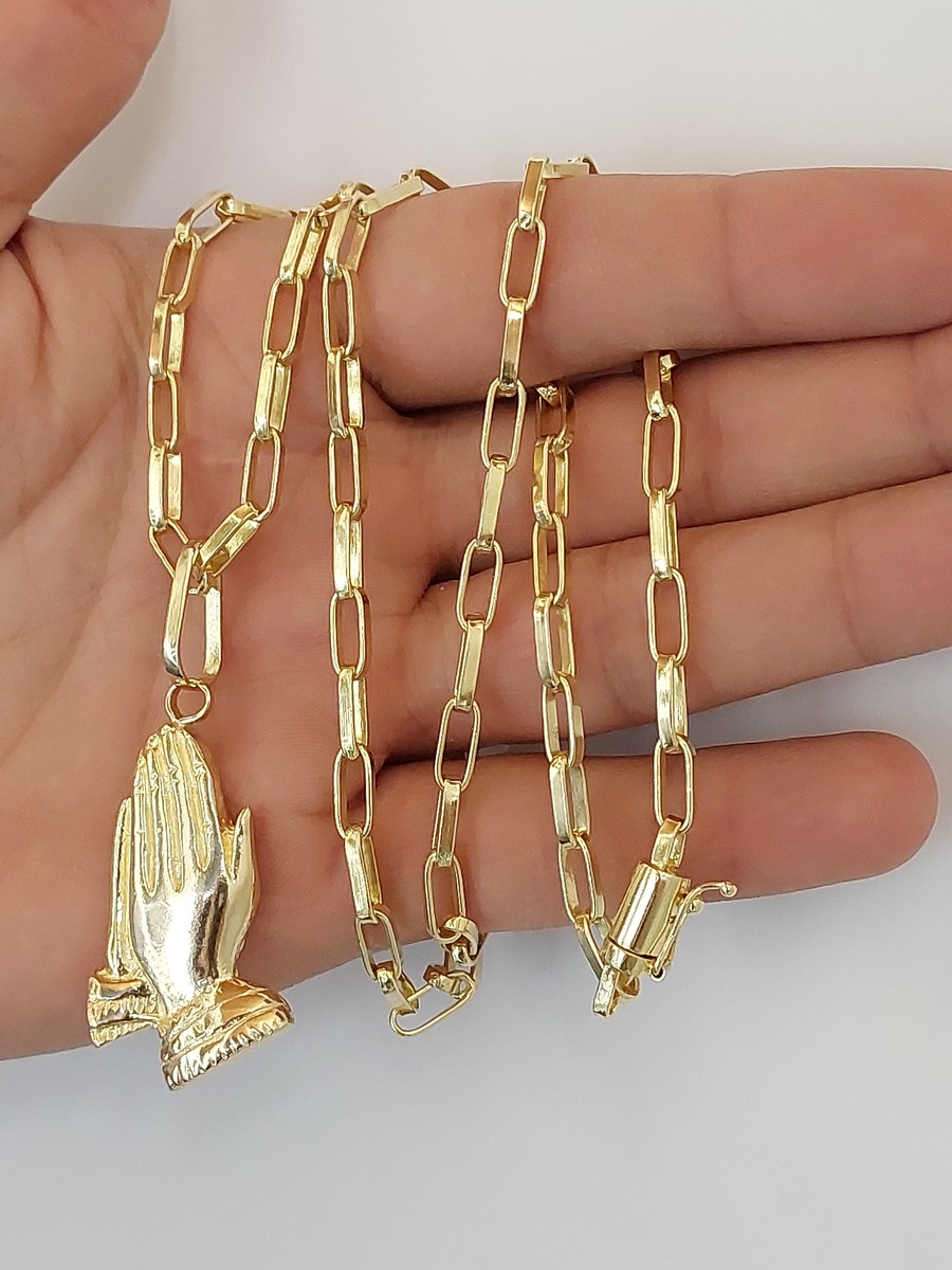 Corrente de Moeda Antiga Cartier + Mãos de Deus Corrente de Moeda Antiga Cartier Maos de Deus | Joias Douradas