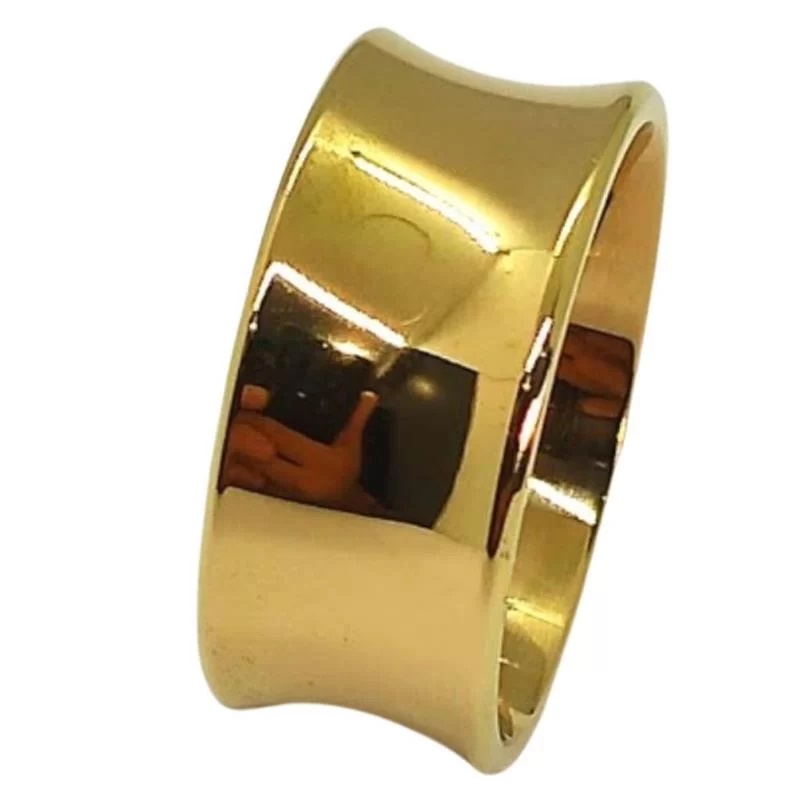 Aliança de Moeda 10mm Anatômica Concava Alianca de Moeda 10mm Anatomica Concava | Joias Douradas