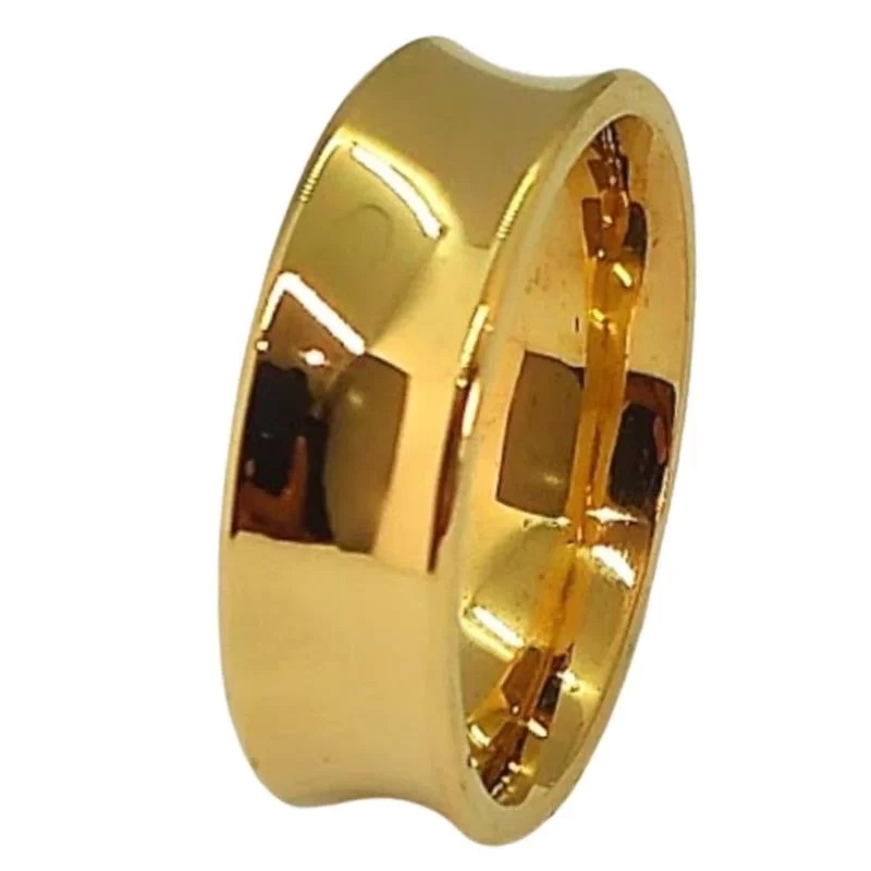 Aliança de Moeda 7mm Anatômica Concava Alianca de Moeda 7mm Anatomica Concava | Joias Douradas