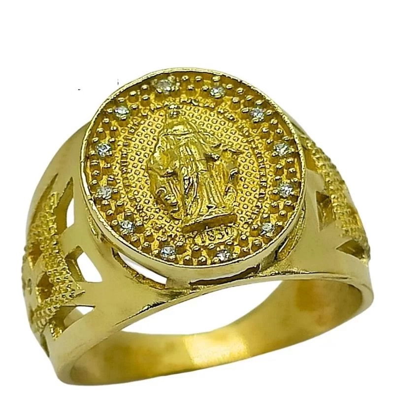 Anel de Moeda Antiga Nossa Senhora Anel de Moeda Antiga Nossa Senhora | Joias Douradas