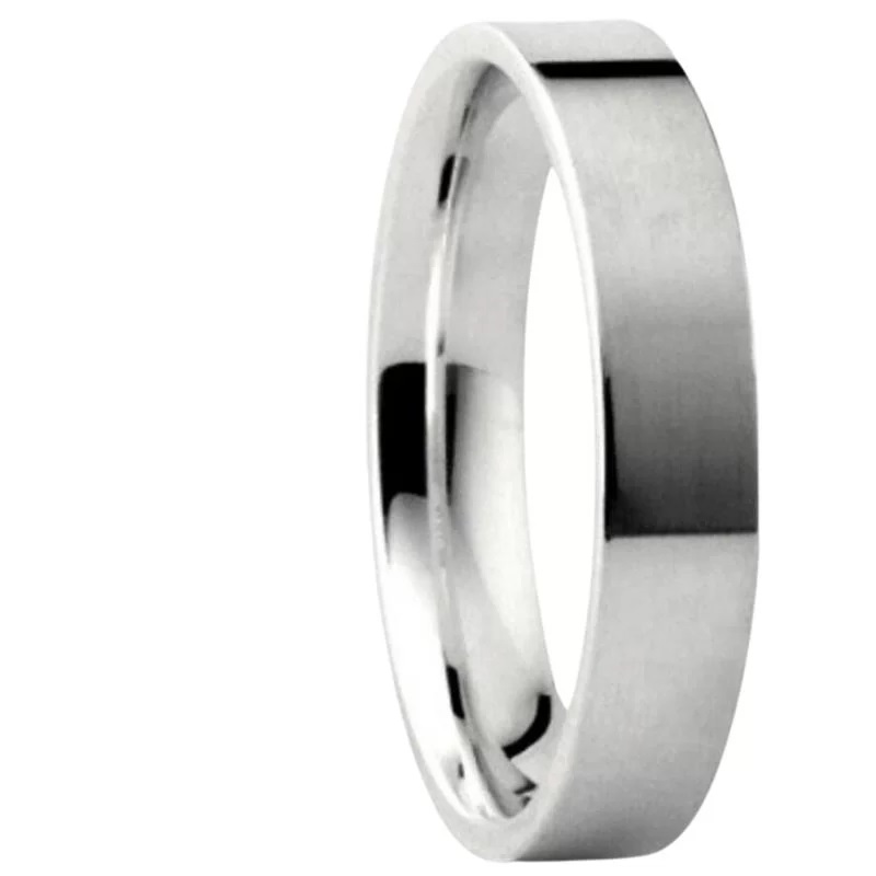 Aliança de prata 4mm Anatômica quadrada Alianca de prata 4mm Anatomica quadrada | Joias Douradas